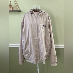 Windbreaker Jacket Rain Coat Hood Hooded Lined 2XL Ocean City Full Zip Plus